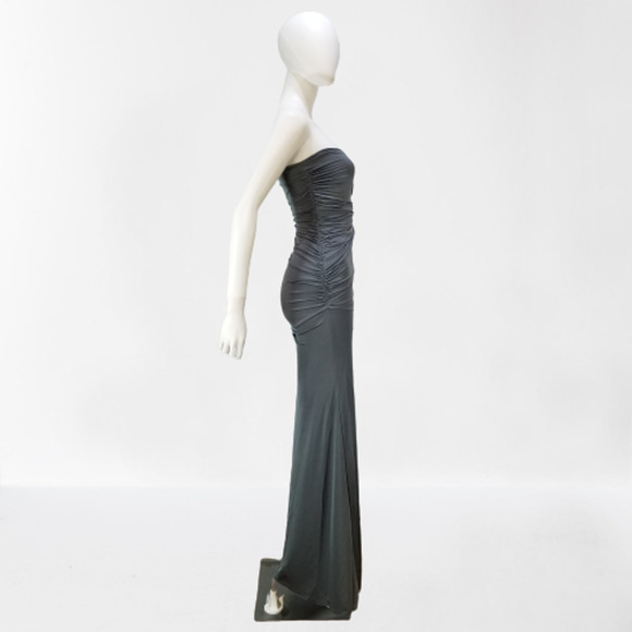 Women's Super Sexy & Fit Gray Bodycon Full Length Maxi Dress, Size: Small, New - Picture 3 of 8